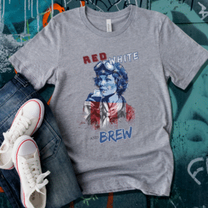 Classic Amelia Earhart Red, White, and Brew T-Shirt