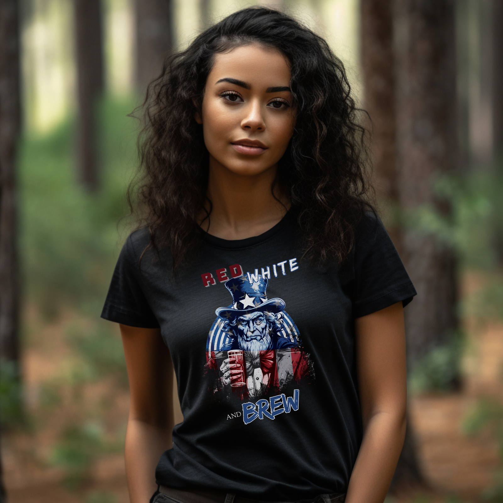 Classic Uncle Sam Red, White, and Brew T-Shirt - Image 7