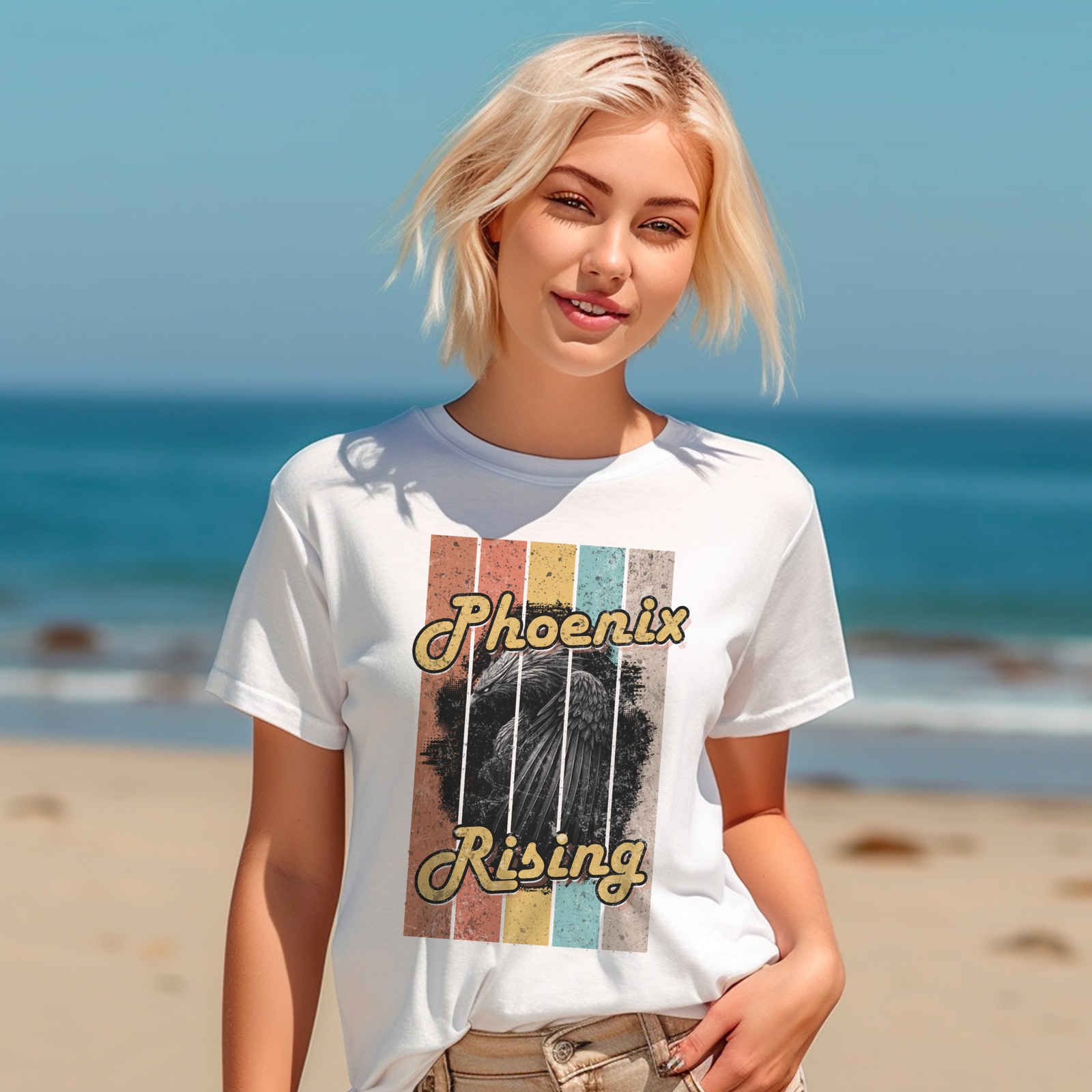 Legends & Lore Collection - Phoenix Rising Vintage Tee - Image 5